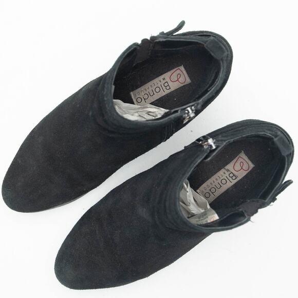 Blondo Idra Black Suede Ankle Buckle Boot Size 8.5 - Picture 2 of 11